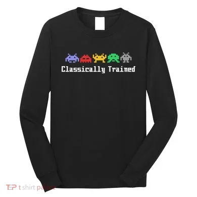 Classically Trained 80's Video Game Aliens Long Sleeve Shirt