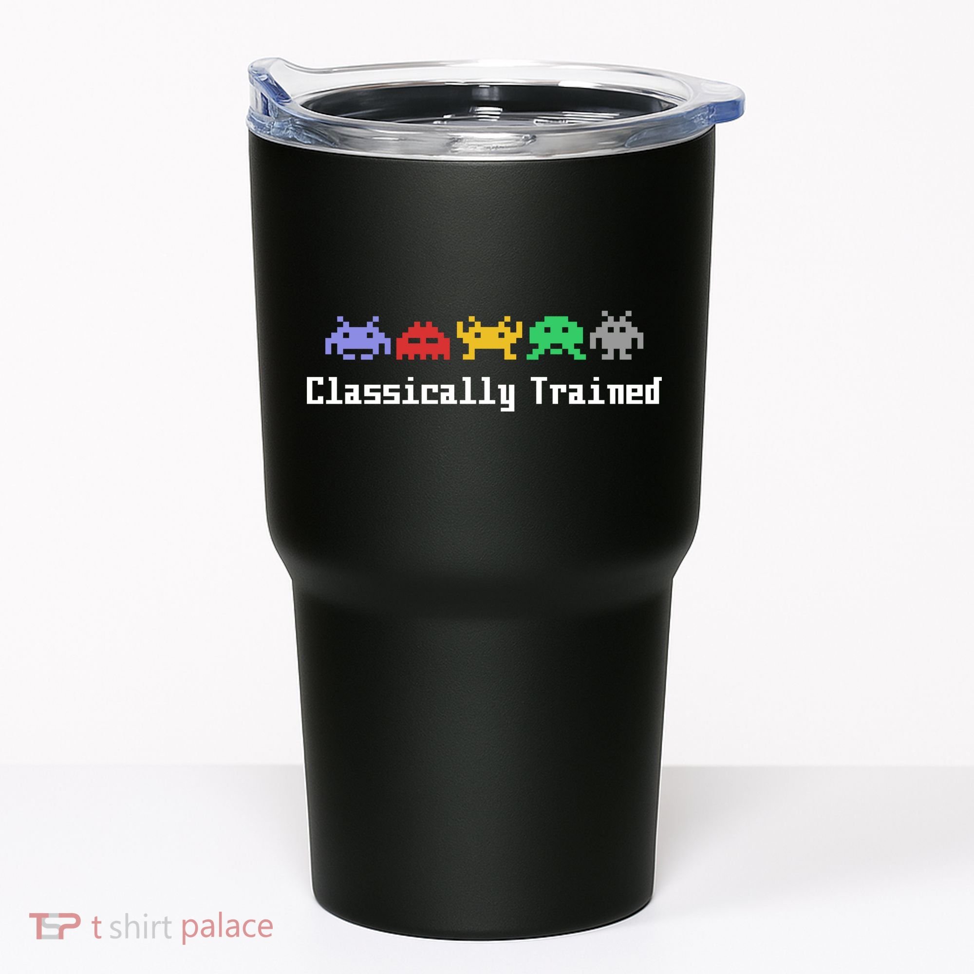Classically Trained 80's Video Game Aliens Tumbler