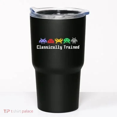 Classically Trained 80's Video Game Aliens Tumbler
