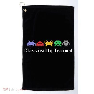 Classically Trained 80's Video Game Aliens Golf Towel