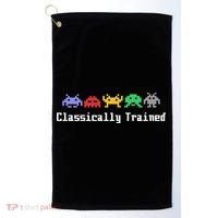Classically Trained 80's Video Game Aliens Golf Towel thumb 0