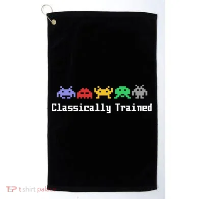 Classically Trained 80's Video Game Aliens Golf Towel