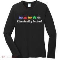 Classically Trained 80's Video Game Aliens Women's Long Sleeve Shirt thumb 0