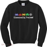Classically Trained 80's Video Game Aliens Kids Sweatshirt thumb 0