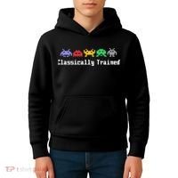 Classically Trained 80's Video Game Aliens Kids Hoodie thumb 4
