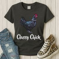 Classy Chick - Funny Cute Women's T-Shirt thumb 3