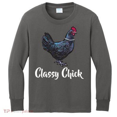 Classy Chick - Funny Cute Kids Long Sleeve Shirt