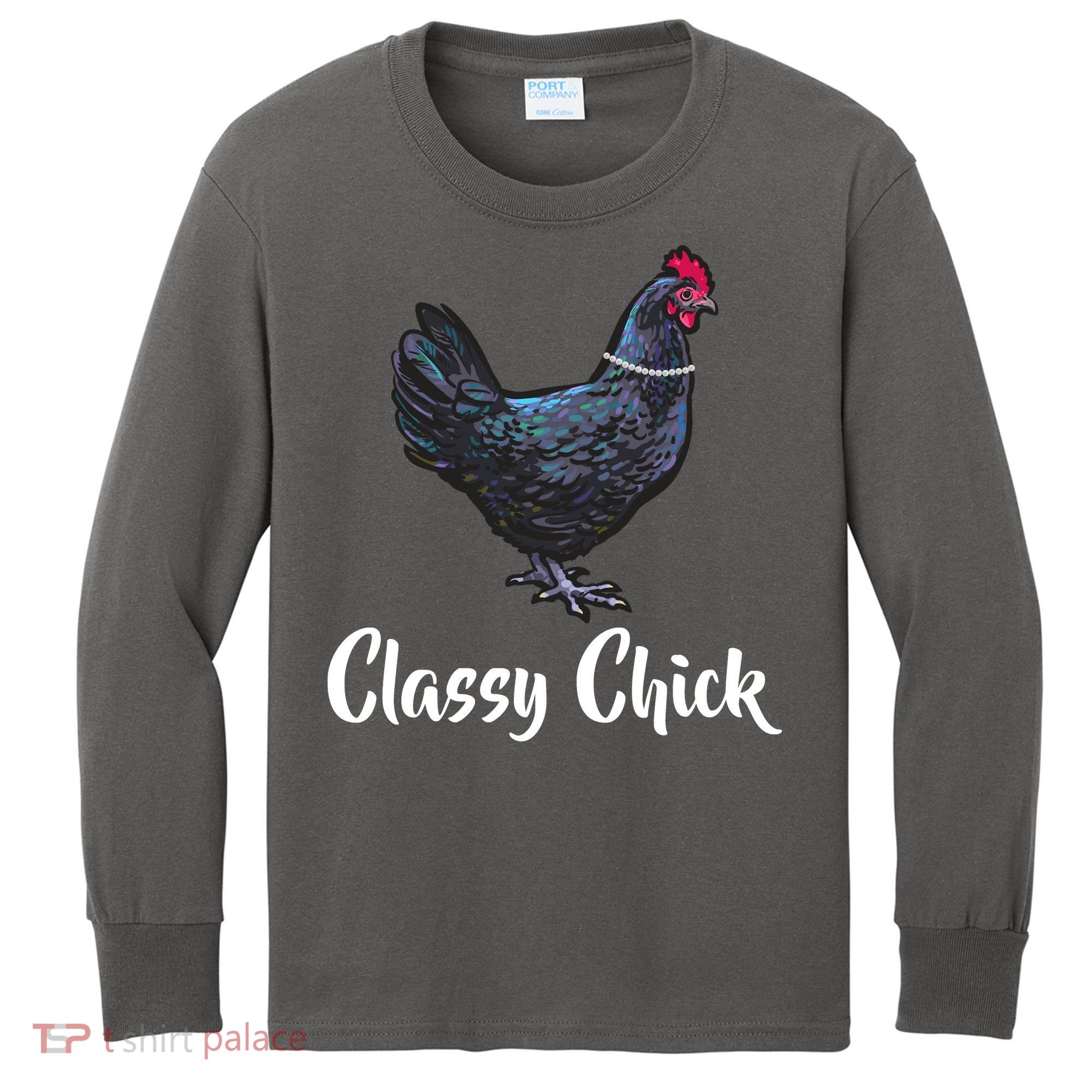 Classy Chick - Funny Cute Kids Long Sleeve Shirt