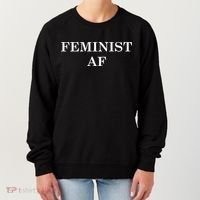 Classy News Feminist AF Text Logo Women's Sweatshirt thumb 0