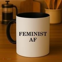 Classy News Feminist AF Text Logo Coffee Mug thumb 4