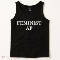Classy News Feminist AF Text Logo Tank Top thumb 2