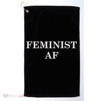 Classy News Feminist AF Text Logo Golf Towel thumb 0