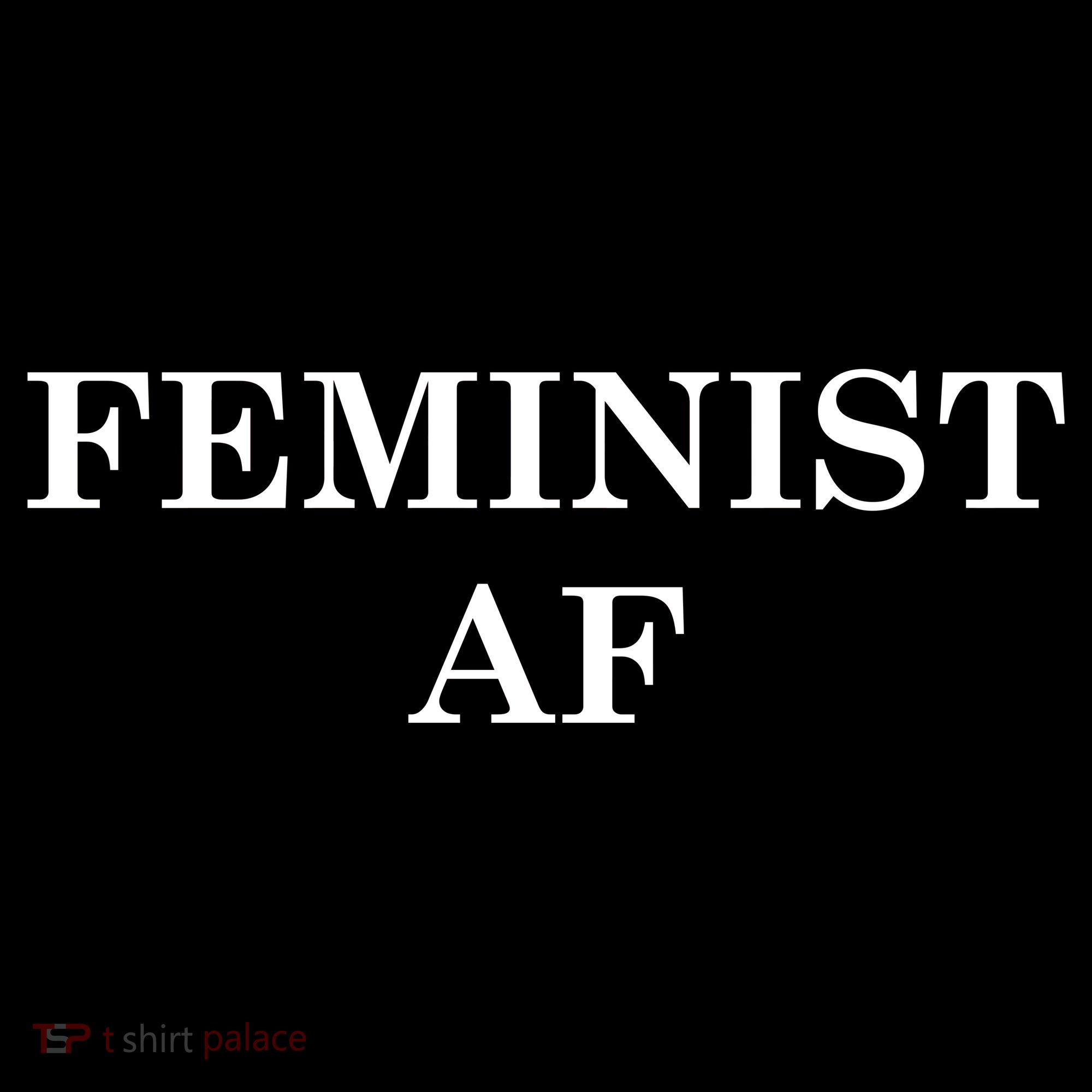 Classy News Feminist AF Text Logo Women's Long Sleeve Shirt