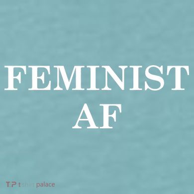 Classy News Feminist AF Text Logo Sueded Cloud Jersey T-Shirt
