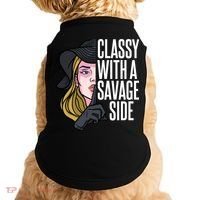 Classy With A Savage Side Doggie Tank thumb 0