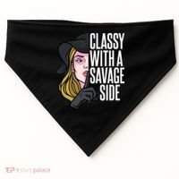 Classy With A Savage Side USA-Made Doggie Bandana thumb 0