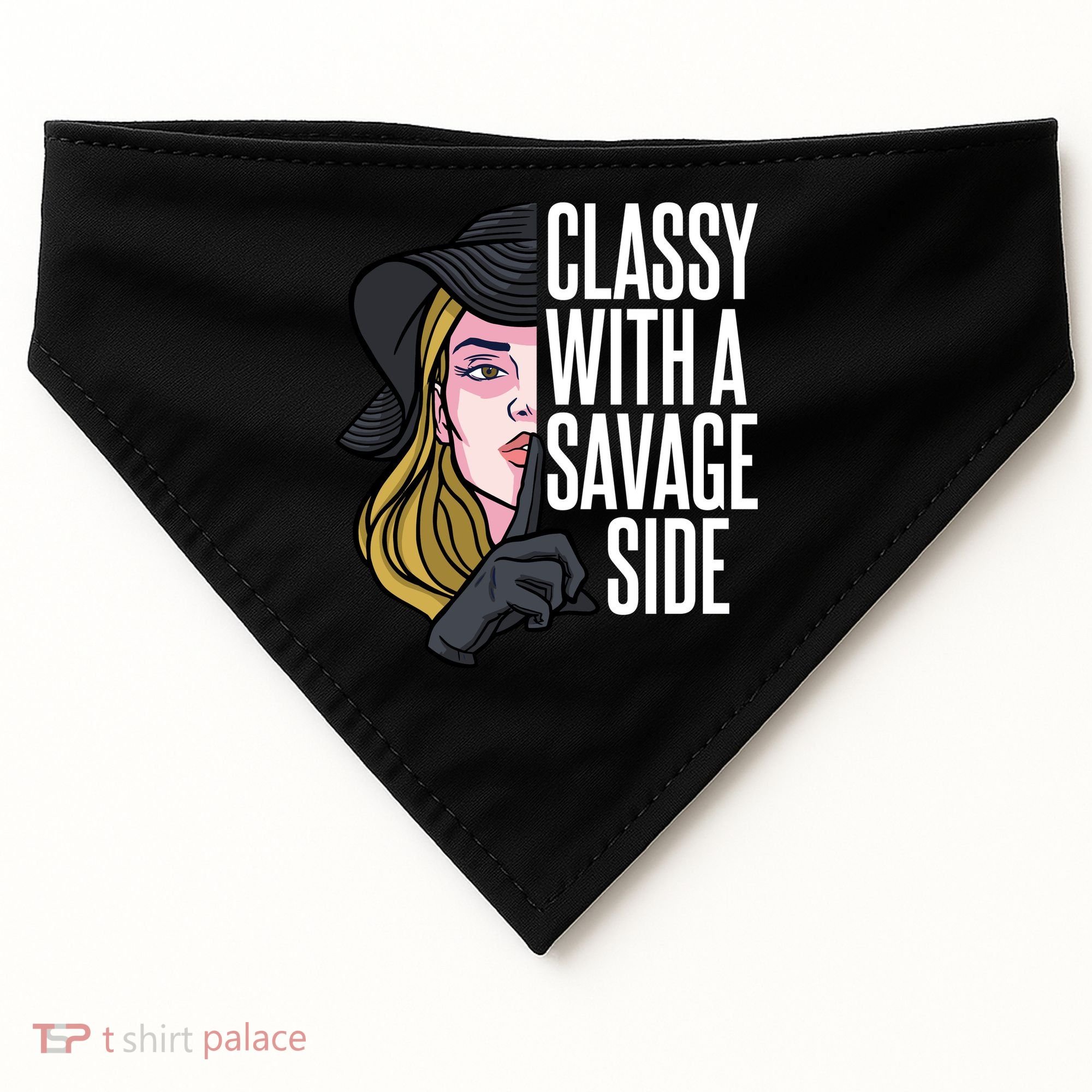 Classy With A Savage Side USA-Made Doggie Bandana