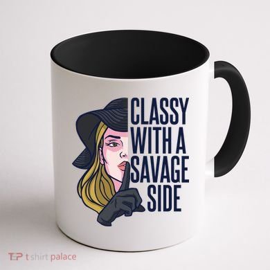 Classy With A Savage Side Coffee Mug back