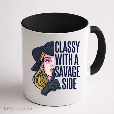 Classy With A Savage Side Coffee Mug back