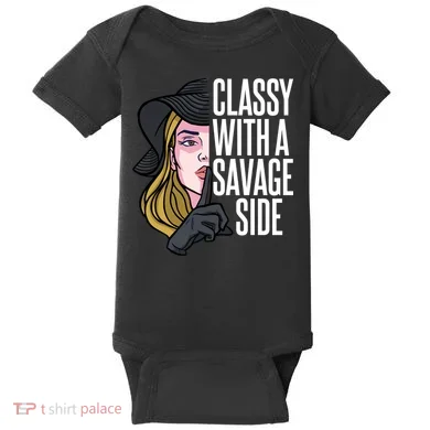 Classy With A Savage Side Baby Bodysuit