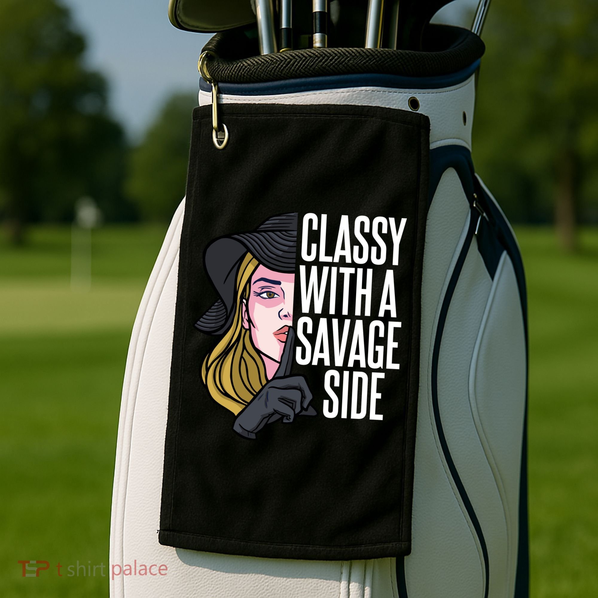 Classy With A Savage Side Golf Towel