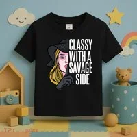 Classy With A Savage Side Toddler T-Shirt thumb 3