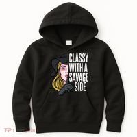 Classy With A Savage Side Kids Hoodie thumb 0