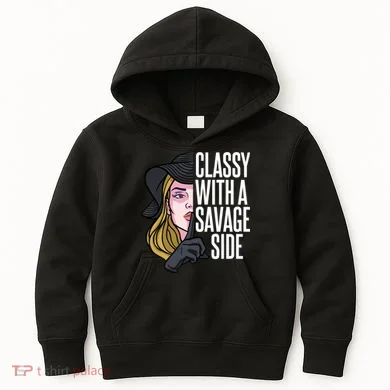 Classy With A Savage Side Kids Hoodie