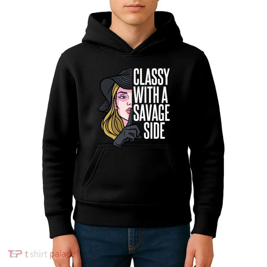 Classy With A Savage Side Kids Hoodie