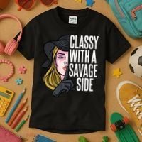 Classy With A Savage Side Kids T-Shirt thumb 3