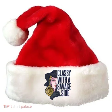 Classy With A Savage Side Santa Hat