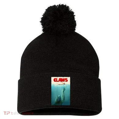 Claws Sloth Pom Pom 12in Knit Beanie