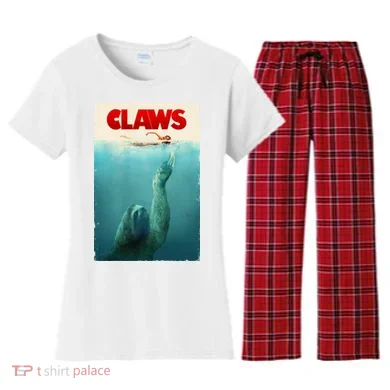 Claws Sloth Women's Flannel Pajama Set