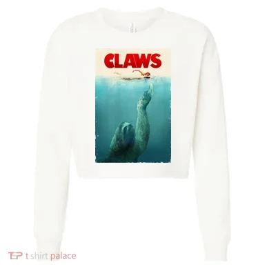 Claws Sloth Cropped Pullover Crew