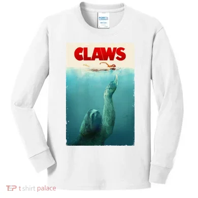 Claws Sloth Kids Long Sleeve Shirt