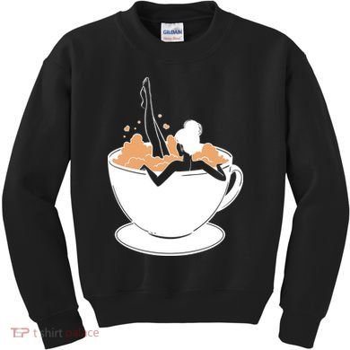 Coffee Lovers Bubble Bath Kids Sweatshirt