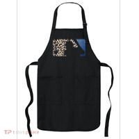 Cute Leopard Blue Jean Print Baseball Logo Apron thumb 0