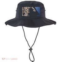 Cute Leopard Blue Jean Print Baseball Logo Bucket Hat thumb 0