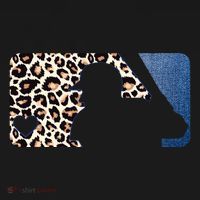 Cute Leopard Blue Jean Print Baseball Logo Polo thumb 3