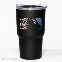 Cute Leopard Blue Jean Print Baseball Logo Tumbler thumb 0