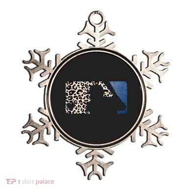 Cute Leopard Blue Jean Print Baseball Logo Ornament