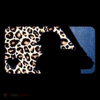 Cute Leopard Blue Jean Print Baseball Logo Baby Bodysuit thumb 2