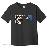 Cute Leopard Blue Jean Print Baseball Logo Toddler T-Shirt thumb 0