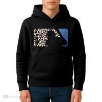 Cute Leopard Blue Jean Print Baseball Logo Kids Hoodie thumb 4