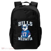 Cat Lovers Bills Meowfia Funny Football Backpack thumb 0