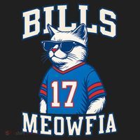 Cat Lovers Bills Meowfia Funny Football Tumbler thumb 3