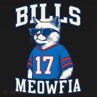 Cat Lovers Bills Meowfia Funny Football Ornament thumb 1