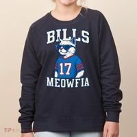 Cat Lovers Bills Meowfia Funny Football Women's Sweatshirt thumb 0
