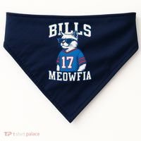 Cat Lovers Bills Meowfia Funny Football USA-Made Doggie Bandana thumb 0