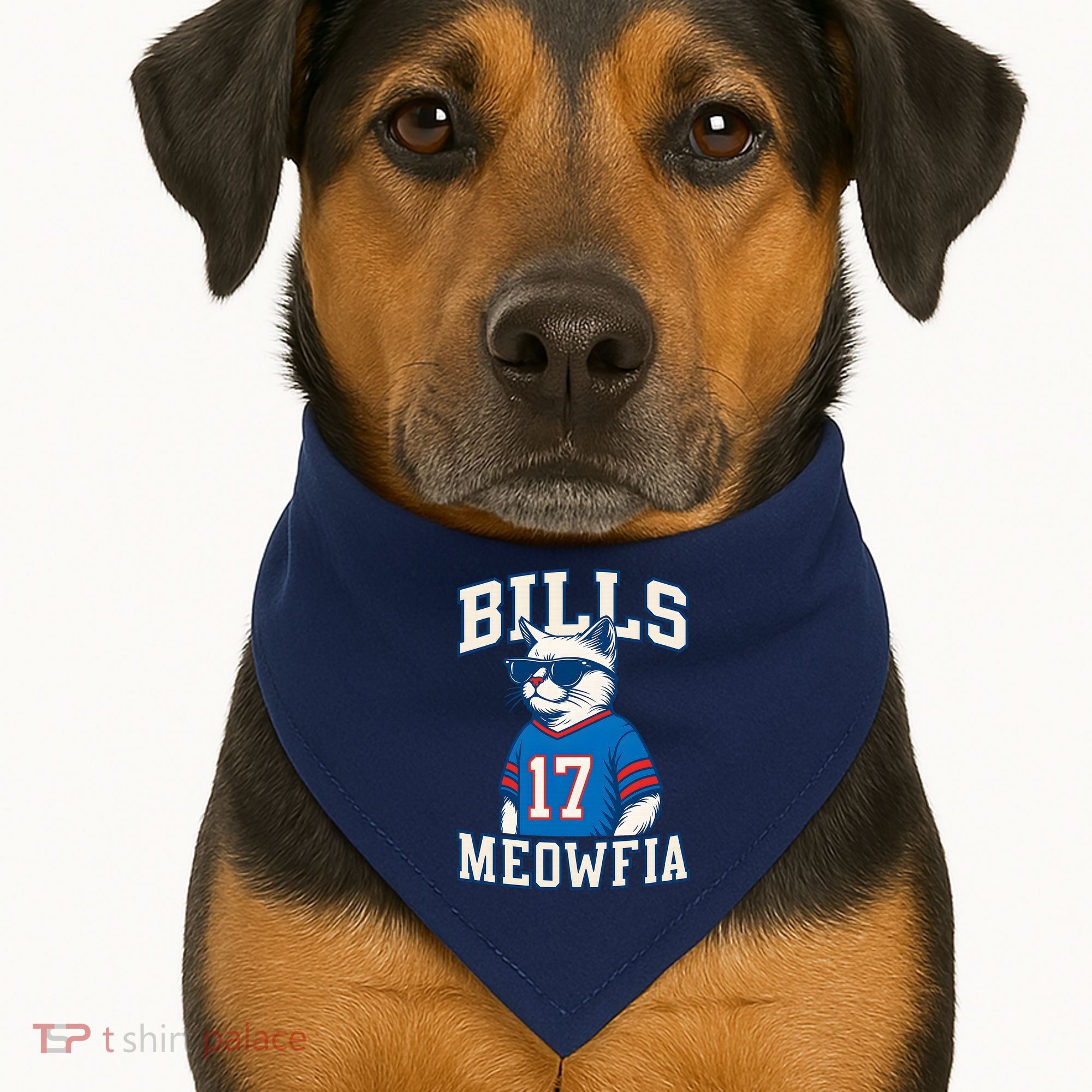 Cat Lovers Bills Meowfia Funny Football USA-Made Doggie Bandana